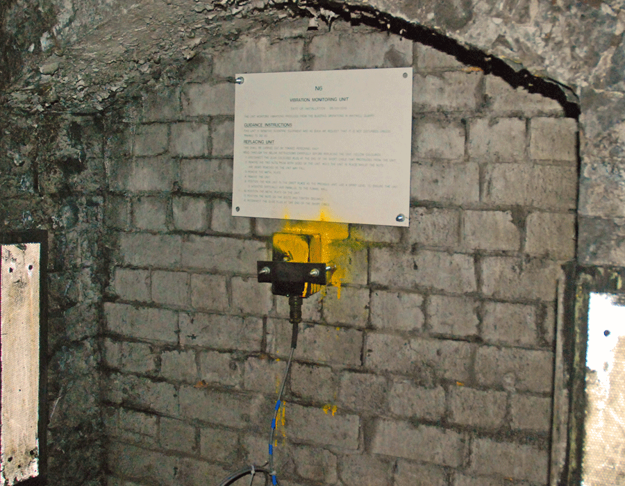Tunnel wall mounted sensor